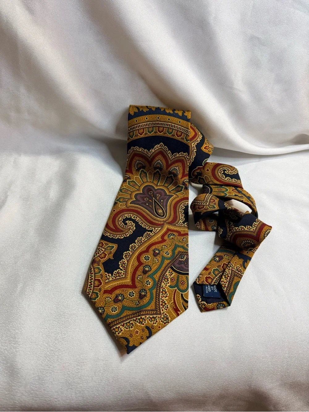 Polo Ralph Lauren Silk Wool Paisley Tie Made in USA
